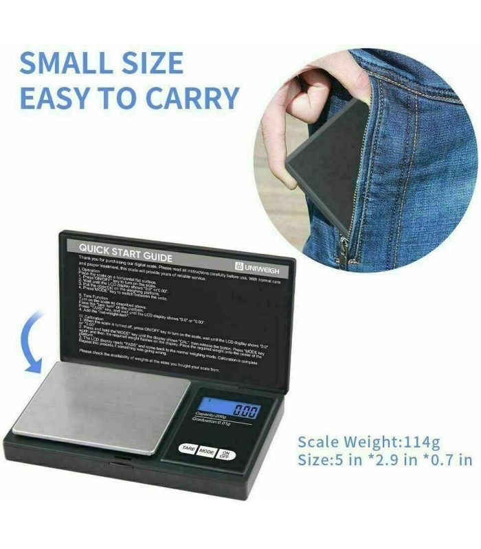 0.01G-500G DIGITAL POCKET WEIGHING MINI SCALES KITCHEN JEWELLERY SCALE