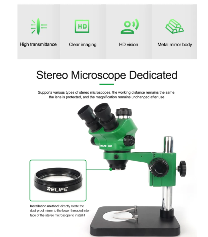 Relife M-25 Microscope Dustproof Protective Lens