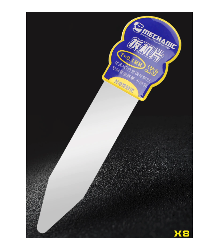 Mechanic X8 Curved Pry 0.1mm High Toughness Steel Phone Glued LCD Opening Tool