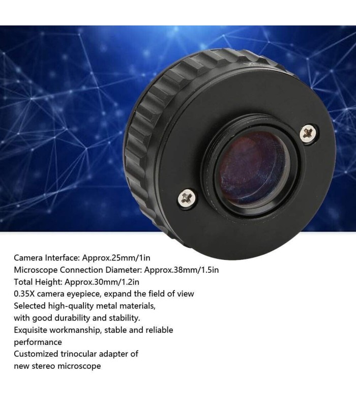 C-Mount Lens 0.35X CTV Adapter for Trinocular Stereo Zoom Microscope