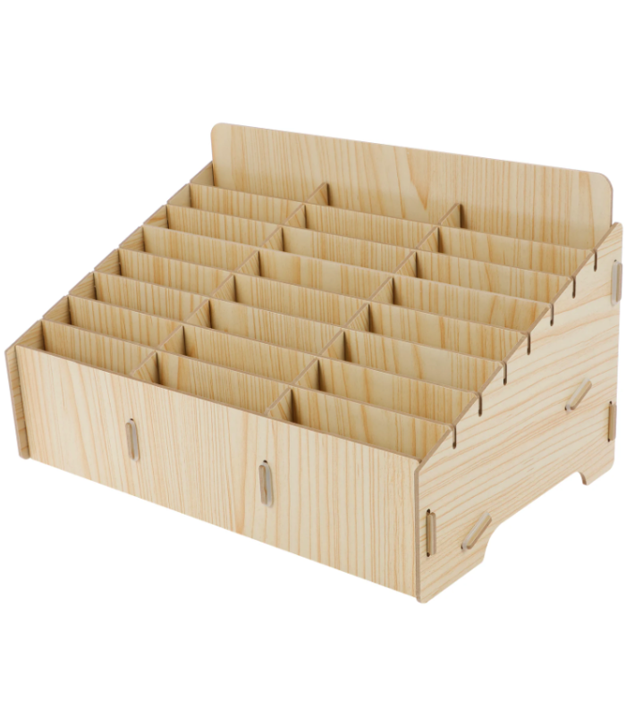 48 slots Mobile Phone Storage Box Compartment Holder Shop Store Display Ply wood Retail