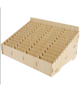 60 slots Mobile Phone Storage Box Compartment Holder Shop Store Display Plywood Retail