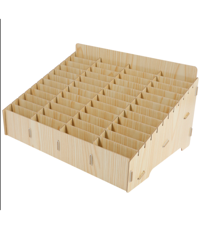 60 slots Mobile Phone Storage Box Compartment Holder Shop Store Display Plywood Retail