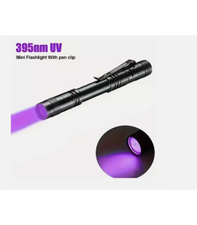 395nm 8.8cm UV Black Light Flashlight Pen Torch Detection Lamp Flash UV Torch