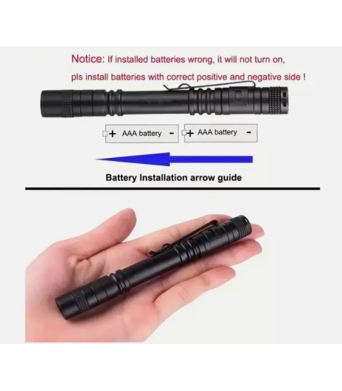 395nm 8.8cm UV Black Light Flashlight Pen Torch Detection Lamp Flash UV Torch