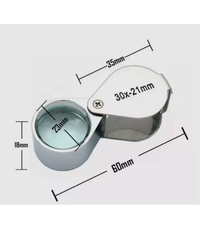 Jewelers Eye Loupe Pocket Magnifier Magnifying Glass Jewelry Diamond 30x21mm