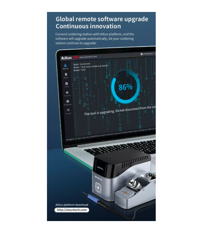 AIXUN T410 Intelligent Solder iron Station T210 Handle 100W with K tip