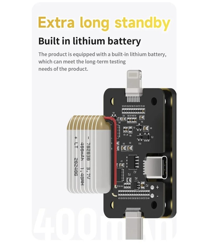 Mechanic T824 SE Mobile Phone Tail Insertion Detector Plug Tester Lightning Type-C