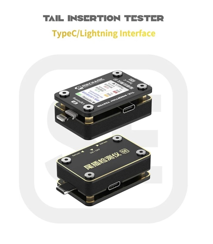 Mechanic T824 SE Mobile Phone Tail Insertion Detector Plug Tester Lightning Type-C