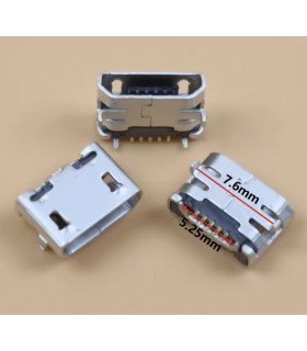 Micro USB Connector 5pin Jack Female Socket 7.6mm fitting many devices