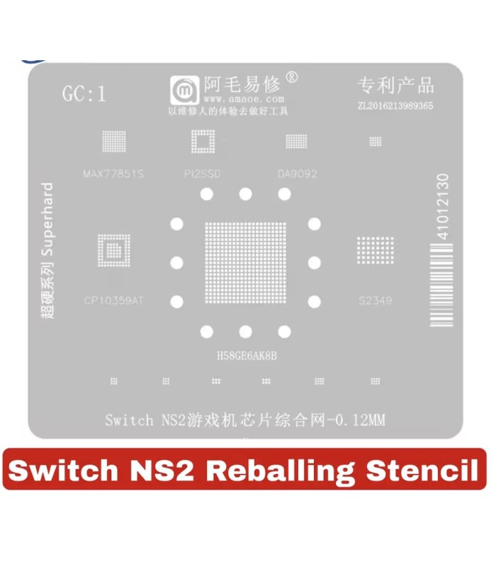 Amaoe BGA Reballing Stencil For nintendo Switch 2 NS2  handheld Game H58GE6AK8B