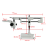 Universal Binocular Stereo Zoom Microscope boom Stand 76mm