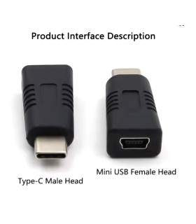 Type C Male Connector to Mini USB 2.0 5Pin Female Data Adapter Connector USB 3.1
