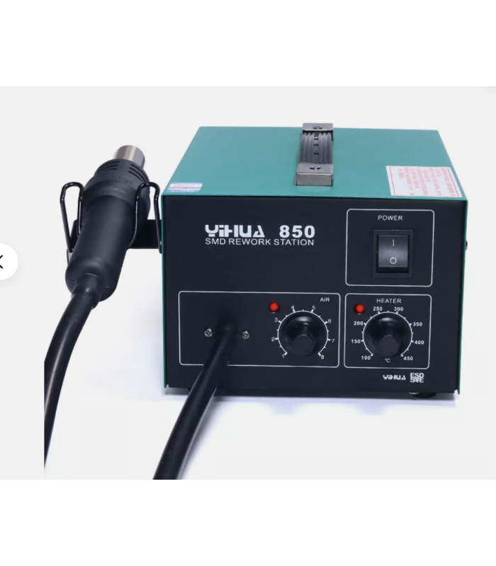 YIHUA 850 3 Nozzles 550w Air Pump Type Hot Air Soldering Station SMD Rework Station With Heat Gun Desoldering Station