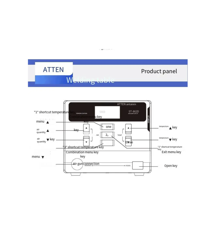 ATTEN ST-862D Hot Air Gun Station 1000W Rework Station SMD