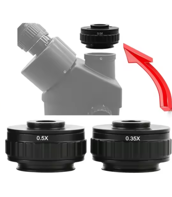 C-Mount Lens 0.5X CTV Adapter for Trinocular Microscope