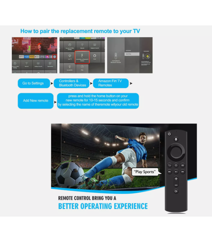 AMAZON VOICE REMOTE CONTROL FIRE TV STICK 4K LITE L5B83H