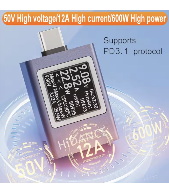 USB Voltage Current Meter Voltmeter Amp Ammeter Type-C tester