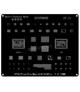 Reballing Stencil Apple iPhone 16 plus pro max A18 IC CPU