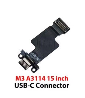 Genuine Apple MacBook air 15 A3114 Socket USB C Charging Port flex 821-04810-A