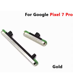 Google Pixel 7 Pro Gold Power Volume Outer Side Button Key Replacement