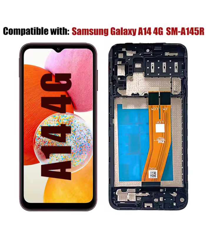 Samsung Galaxy A14 4G SM-A145R LCD Display lens Screen Digitizer frame