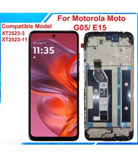 Motorola Moto E15 2025 G05 LCD Display Touch Screen Digitizer Frame with Flex