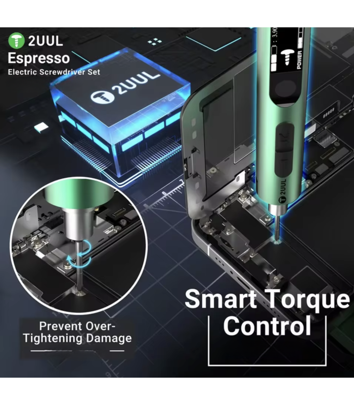 2UUL SD11 Espresso Electric Screwdriver Set Portable Adjustable 5 Speed Torque