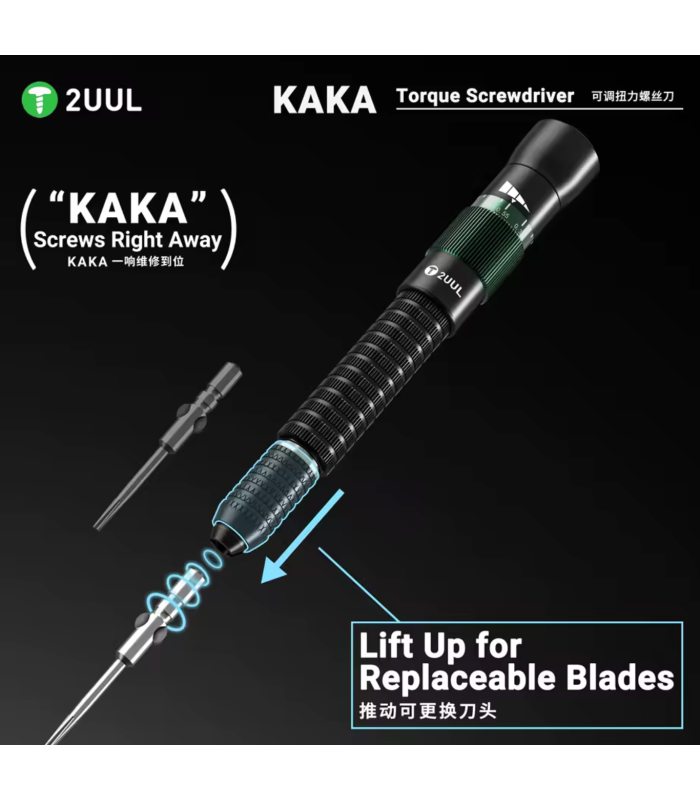 2UUL SD20 KAKA Torque Screwdriver Set Magnetic Bit for electronics