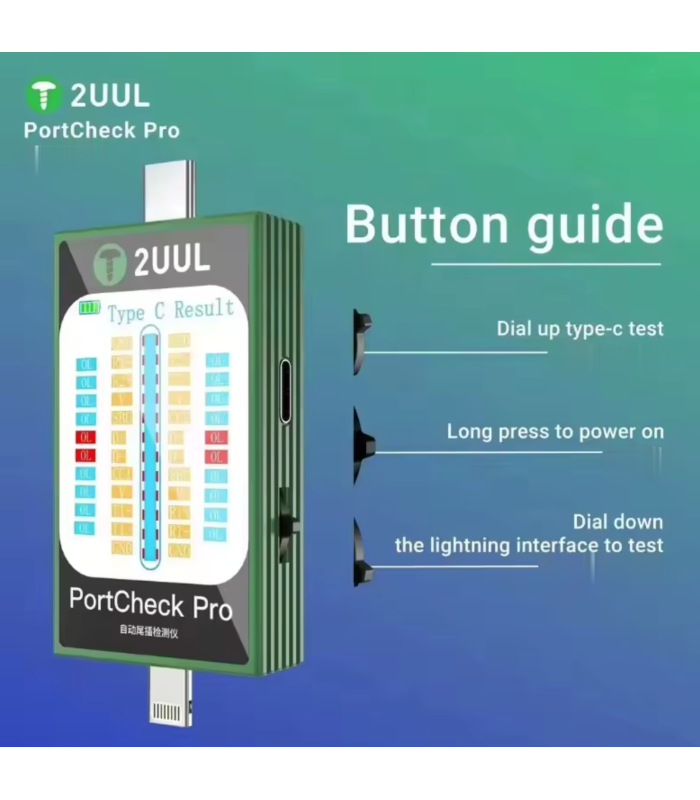 2UUL PW31 PortCheck Pro Type-C 8Pin Interface Automatic Port Detector Tail