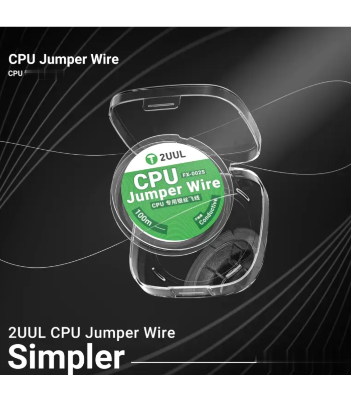 2UUL FX-002S Ultra-fine Silver jumper jump Wire 0.02MM 100m conductive
