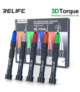 RELIFE RL-726A 3D Torque Precision 5 Piece Screwdriver Set Phone Repair Tool