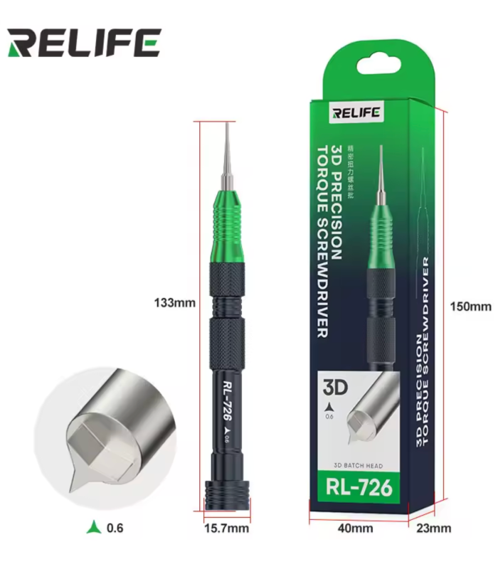 RELIFE RL-726A 3D Torque Precision 5 Piece Screwdriver Set Phone Repair Tool