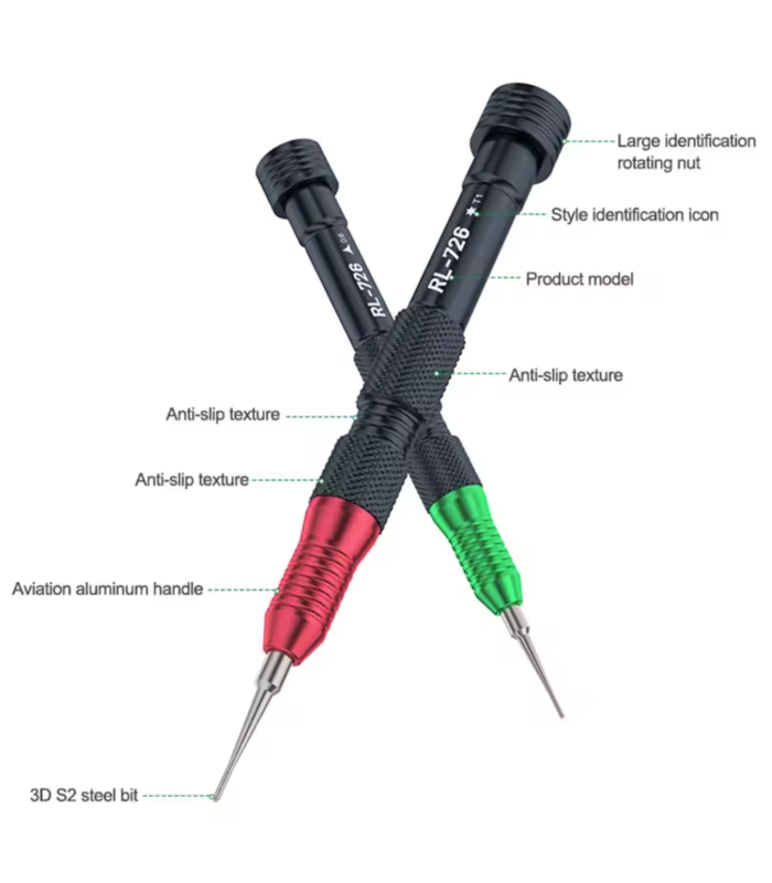 RELIFE RL-726A 3D Torque Precision 5 Piece Screwdriver Set Phone Repair Tool