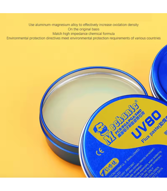 MECHANIC MCN-UV80 Rosin Soldering solder Paste Flux No-clean Welding 65g BGA