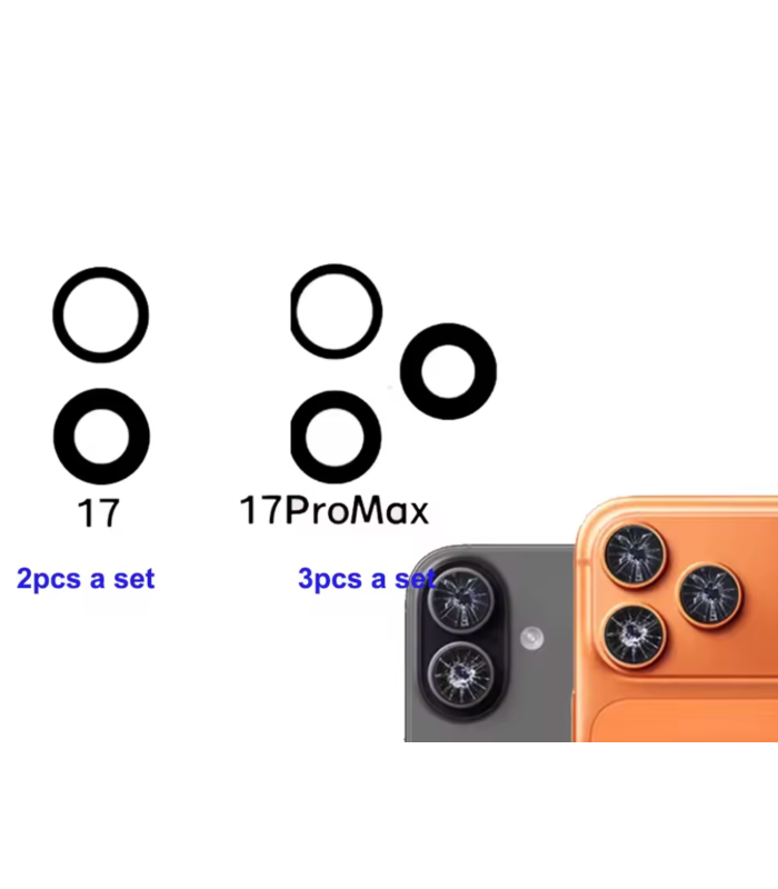 For Apple iPhone 17 Camera back rear Lens Glass With Adhesive