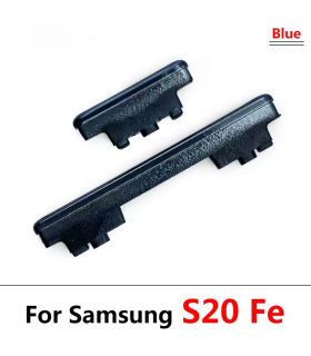 For Samsung Galaxy S20FE Blue Replacement Side Power Volume Up Down Button Set