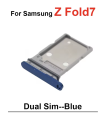 For Samsung Galaxy Z Fold 7 Blue Replacement Dual Sim Tray simcard Slot Holder