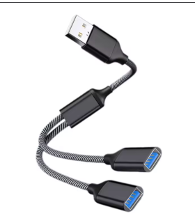 Dual USB 1 Male to 2 Female Adapter Splitter 2 Port for Data Power Charging