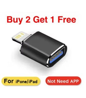 USB 3.0 Female Connector for iPad Max Pro Plus iPhone OTG Adapter IOS 8 Pin -UK