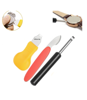 Watch Back Case Opener Repair Tool 3pc Kit Band Strap Remover Battery Change -UK