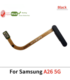 For Samsung Galaxy A26 5G A266 Black Fingerprint Sensor Cable Flex Home Button