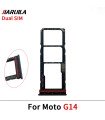 For Motorola Moto G14 Grey black Sim Card Tray Replacement Dual Simcard Holder