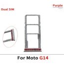 For Motorola Moto G14 Purple Sim Card Tray Replacement Dual Simcard Holder
