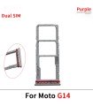 For Motorola Moto G14 Purple Sim Card Tray Replacement Dual Simcard Holder