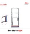 For Motorola Moto G14 Blue Sim Card Tray Replacement Dual Simcard Holder