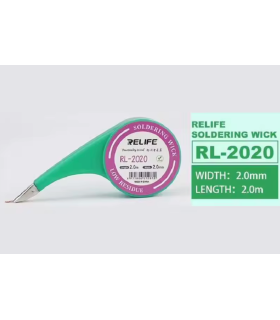 Relife RL-2020 Soldering Wick 2.0mm x 2m Desoldering Wires Tin Remover suction