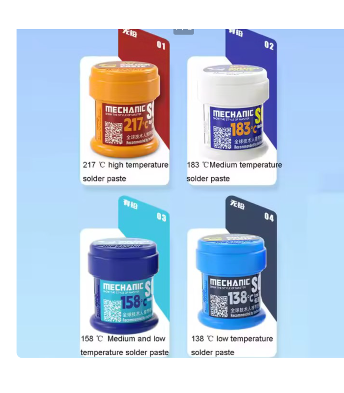MECHANIC Soldering LW50 138 (50G) paste for mobile phone CPU repair reballing