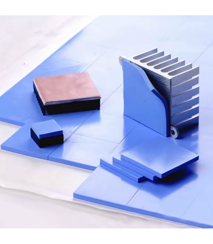 2 PCS SILICONE Blue Thermal Pad 100 x 100 x 2.0 mm thick 6 W/mK Heat Sink