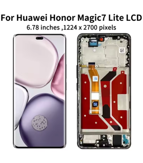 For Honor Magic 7 LITE X9C BRP-NX1 OLED Display LCD Touch Screen Black Frame